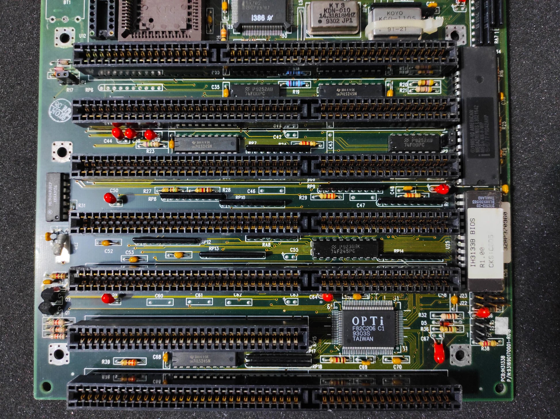 IH3133B 386 AT Vintage Retro Motherboard ISA OPTi 82C283 931690170001-R01B