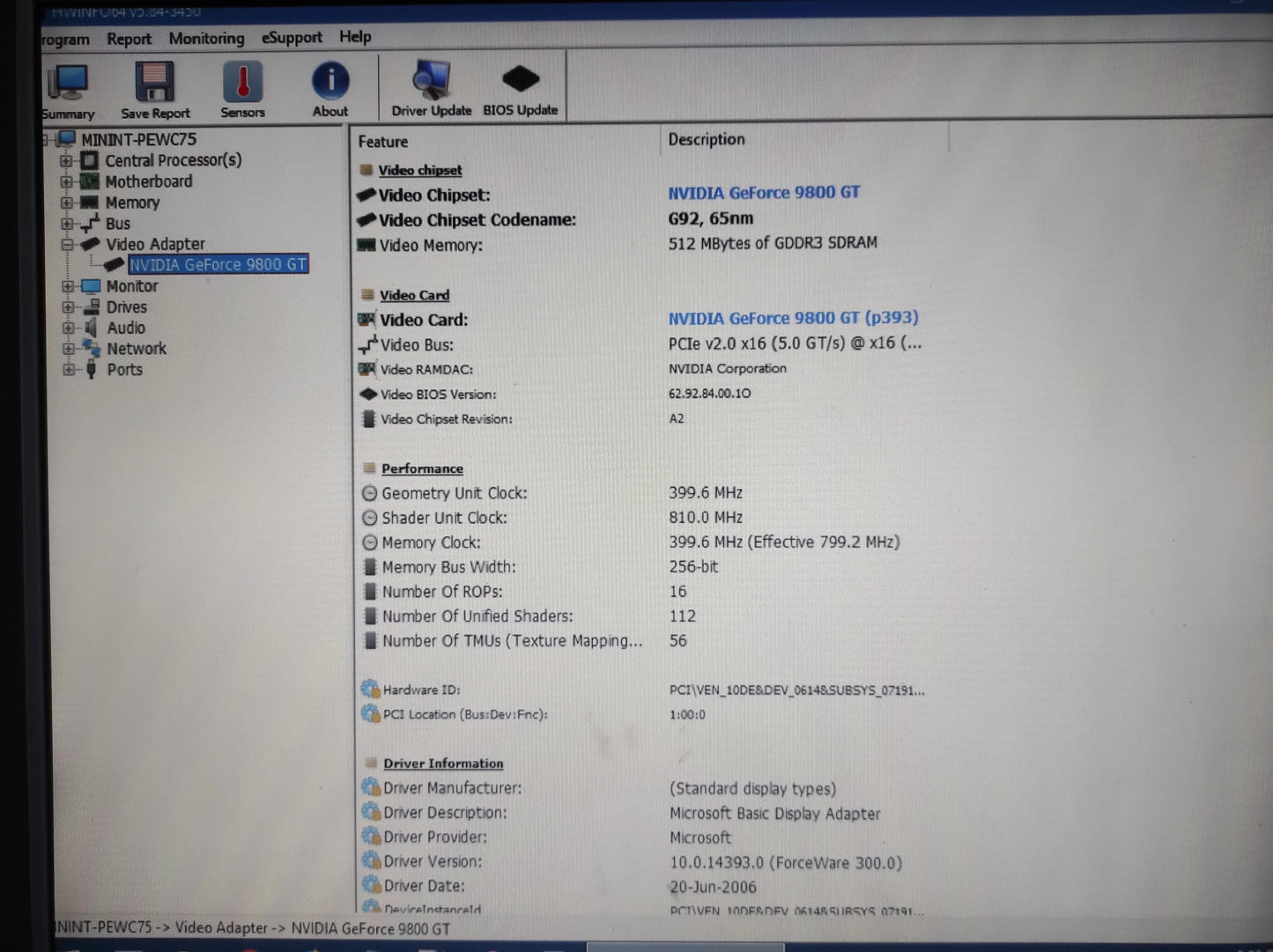 Inno3D NVIDIA GeForce 9800 GT 512MB GDDR3 PCI-e HDMI VGA DVI Graphics Video Card