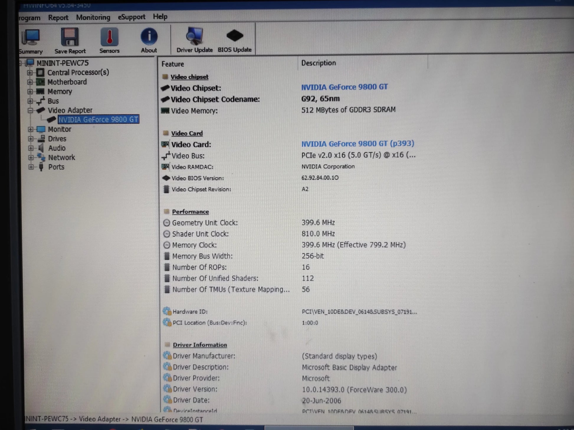 Inno3D NVIDIA GeForce 9800 GT 512MB GDDR3 PCI-e HDMI VGA DVI Graphics Video Card