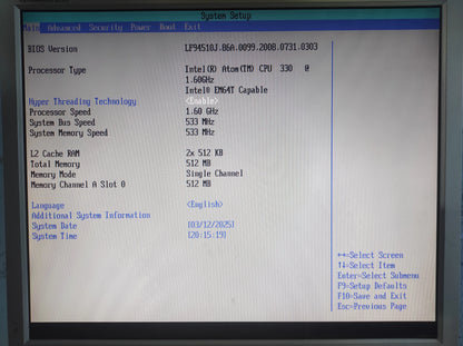 Intel D945GCLF2(B) Atom 330 Mini ITX Motherboard DDR2 PCI SATA Intel 945GC