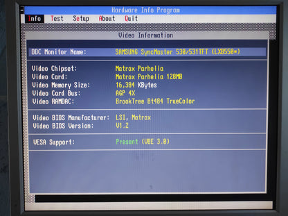 Matrox Parhelia 128MB MGI PH-A128B Dual DVI AGP Graphics Card READ DESCRIPTION WITH ISSUE