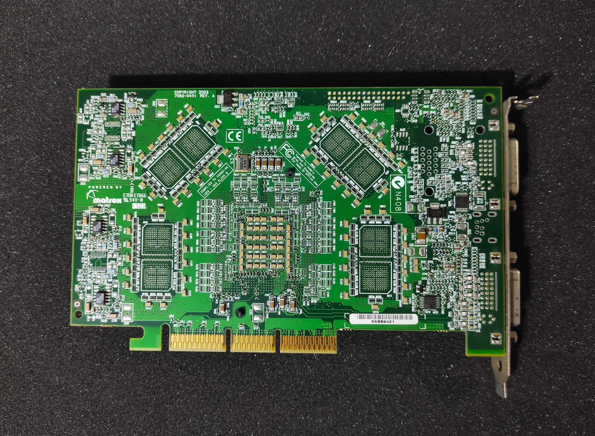 Matrox Parhelia 128MB MGI PH-A128B Dual DVI AGP Graphics Card READ DESCRIPTION WITH ISSUE