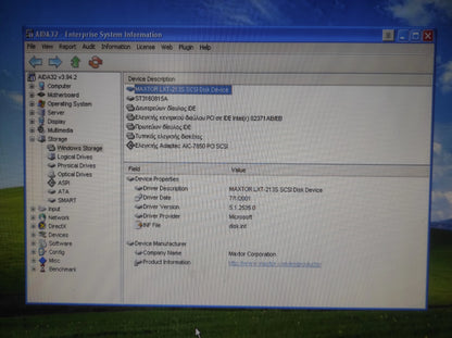 Maxtor LXT213SY 213MB 3600RPM SCSI 3.5’’ Vintage Retro Hard Drive HDD