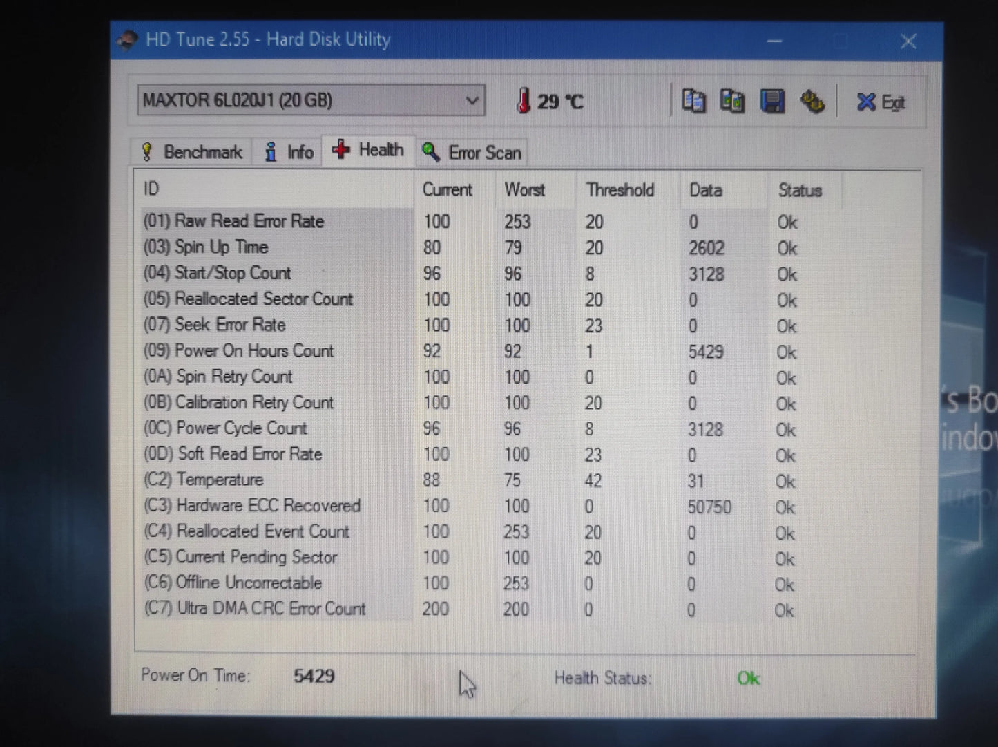 Maxtor MX6L020J1 DiamondMax Plus D740X-6L 20GB IDE 3.5’’ Vintage Retro Hard Drive HDD 7200RPM 2MB