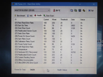 Maxtor MX6L020J1 DiamondMax Plus D740X-6L 20GB IDE 3.5’’ Vintage Retro Hard Drive HDD 7200RPM 2MB