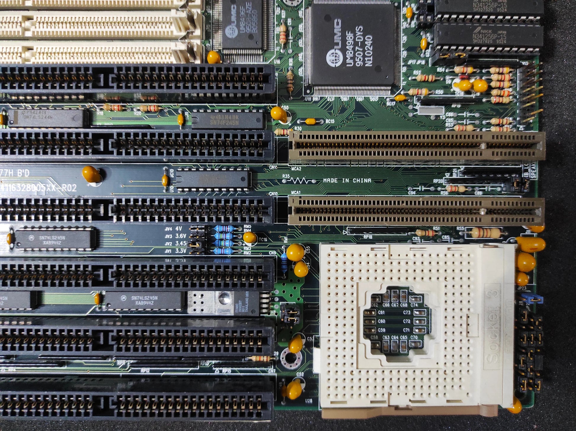 MiTAC PWA-IH4077H B’D Socket 3 486 AT ISA VLB Vintage Retro Motherboard UMC UM8498/8496