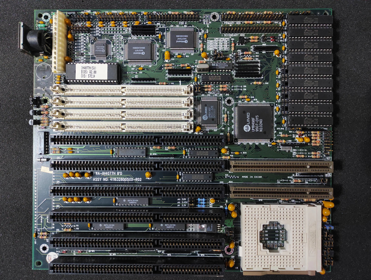 MiTAC PWA-IH4077H B’D Socket 3 486 AT ISA VLB Vintage Retro Motherboard UMC UM8498/8496