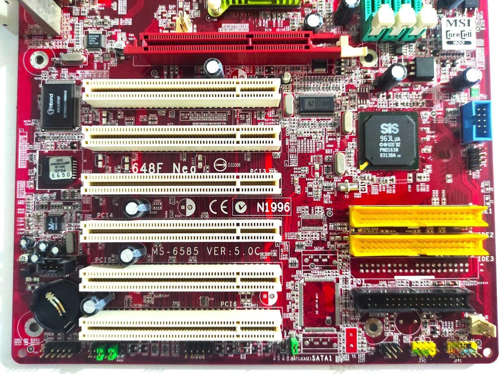 MSI 648F Neo MS-6585 Socket 478 ATX DDR Motherboard AGP PCI SiS 648FX Chipset - Retro PC Hardware & More
