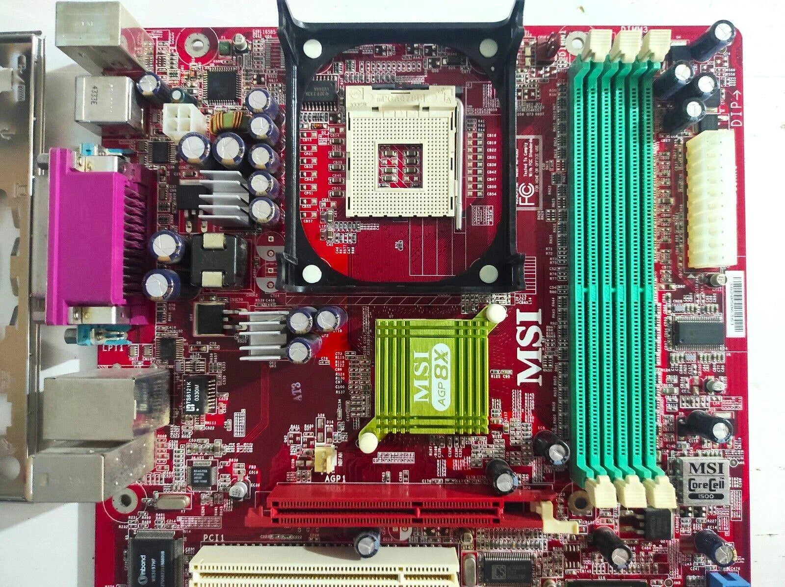 MSI 648F Neo MS-6585 Socket 478 ATX DDR Motherboard AGP PCI SiS 648FX Chipset - Retro PC Hardware & More