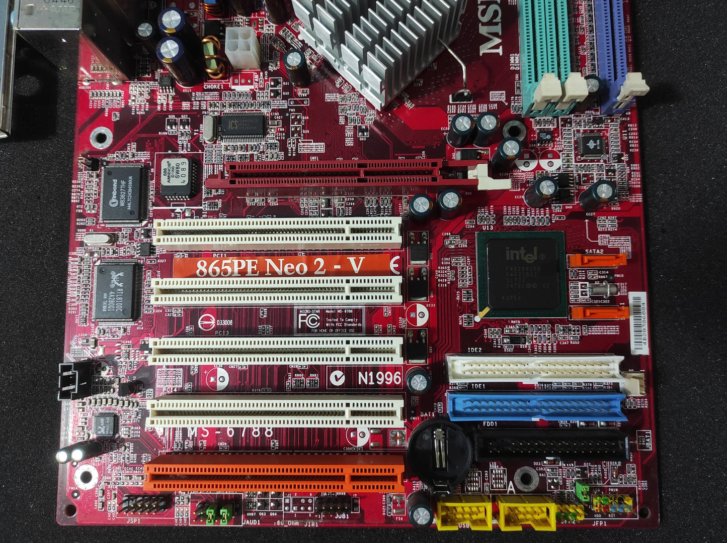 MSI 865PE Neo2-V MS-6788 Socket 478 ATX DDR Motherboard AGP PCI Intel 865PE Chipset