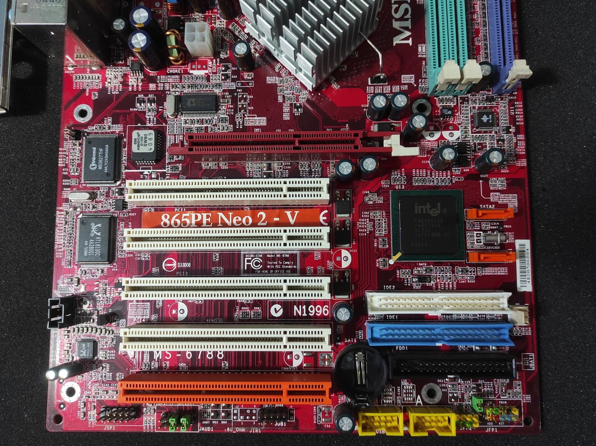 MSI 865PE Neo2-V MS-6788 Socket 478 ATX DDR Motherboard AGP PCI Intel 865PE Chipset