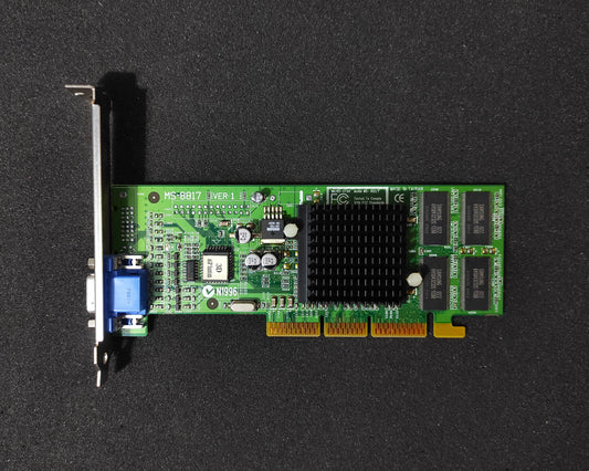MSI MS-8817 NVIDIA GeForce2 MX 400 AGP 32MB VGA Vintage Retro Graphics Card