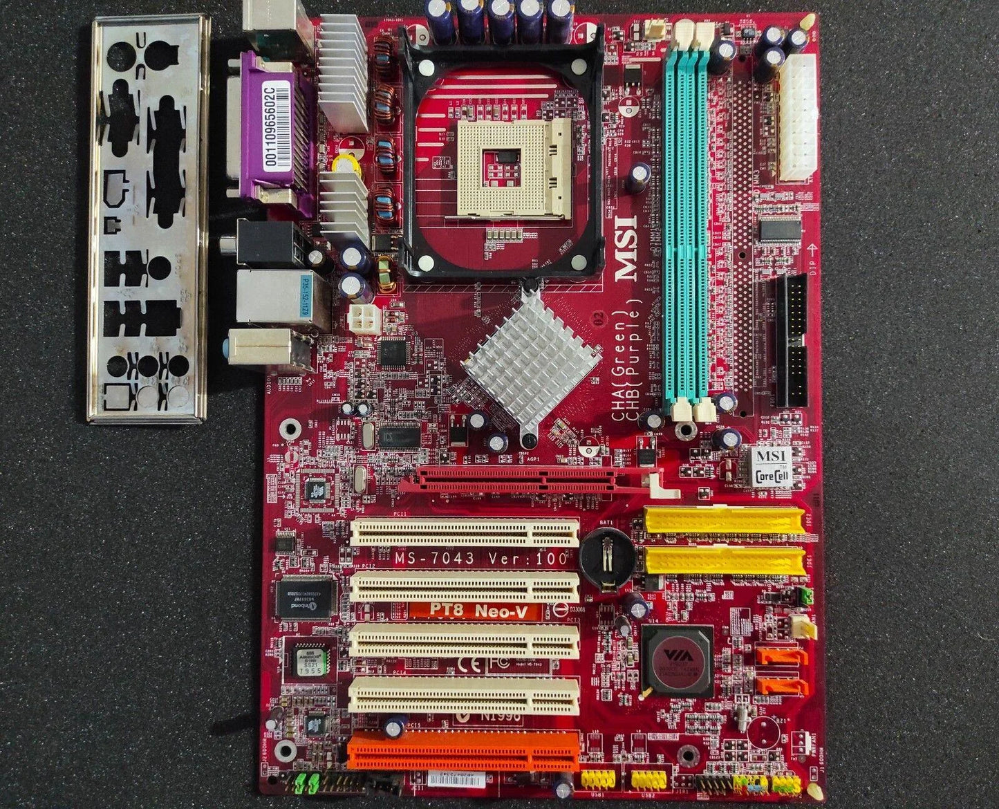 MSI PT8 Neo-V MS-7043 Socket 478 ATX DDR Motherboard AGP PCI VIA PT800 Chipset - Retro PC Hardware & More