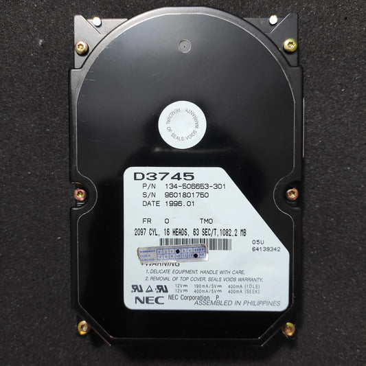 NEC D3745 1GB 4500RPM IDE 3.5’’ Vintage Retro Hard Drive HDD 134-506653-301