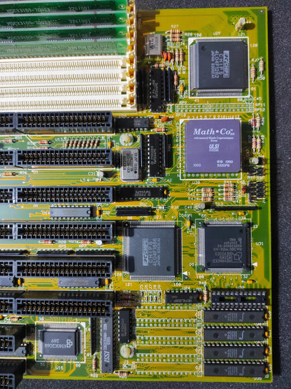 PCChips M321 Rev. 3.1 386 AT Vintage Retro Motherboard with ULSI Math ISA CHIP 5 + 6 Chipset