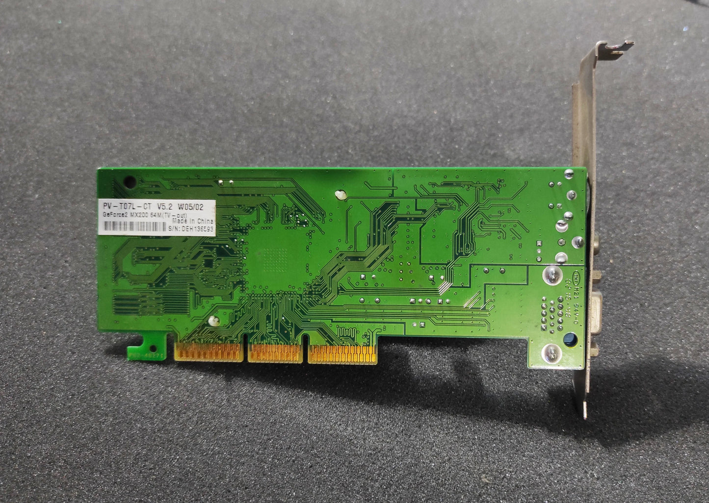 PINE Nvidia GeForce2 MX 200 AGP 64MB VGA TV-OUT Retro Graphics Card PV-T07L-CT