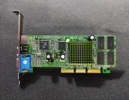 PINE Nvidia GeForce2 MX 200 AGP 64MB VGA TV-OUT Retro Graphics Card PV-T07L-CT