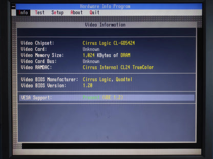 Pine PT-521/3 Cirrus Logic CL-GD5422-80QC-D 1MB 16-bit Retro ISA Graphics Card