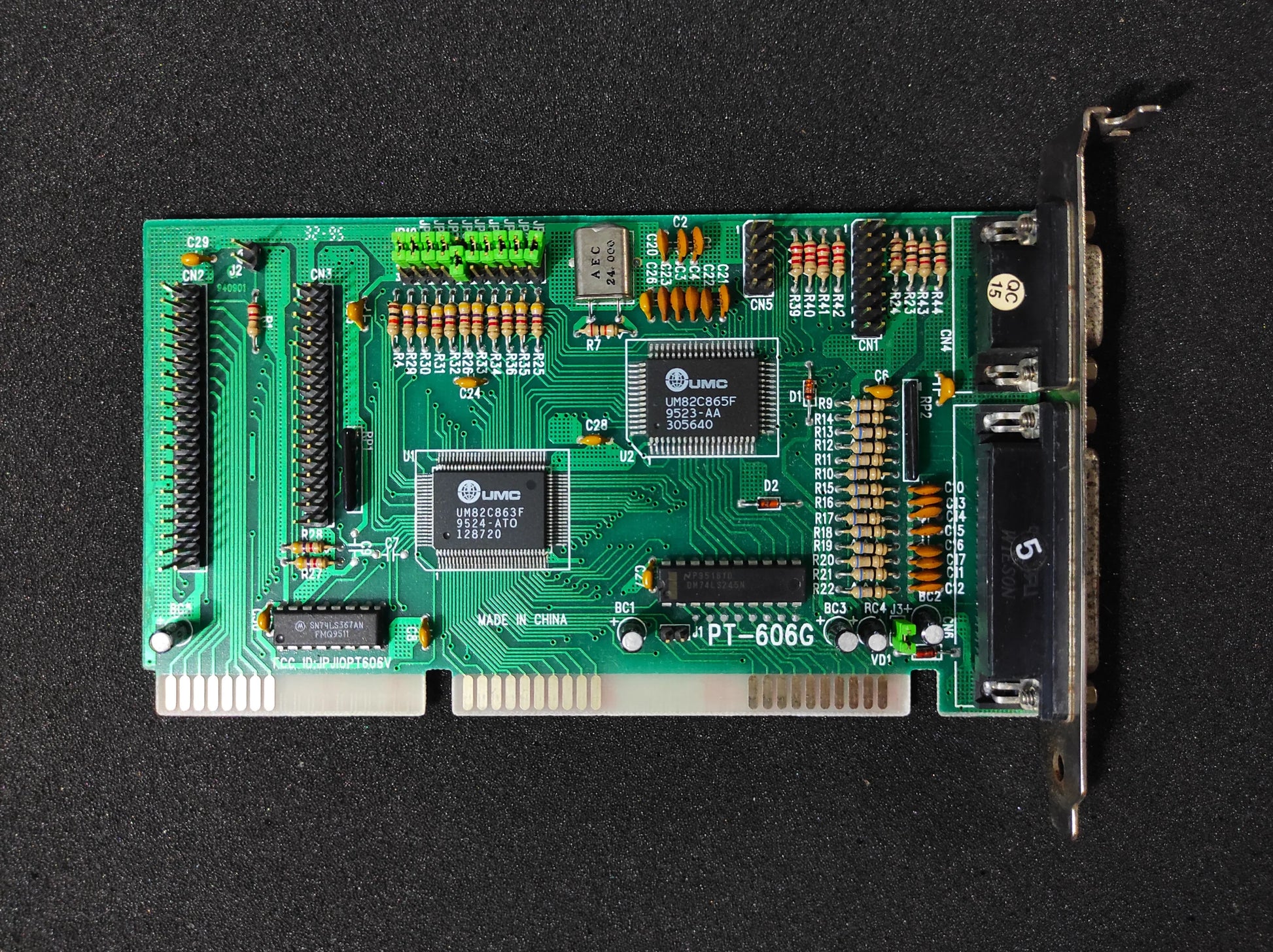 Pine PT-606G FDD IDE Serial Parallel Game ISA Multi I/O Controller Card UM82C863F