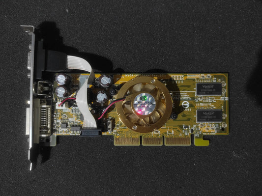 PixelView Nvidia GeForce FX 5200 AGP 128MB VGA DVI Graphics Card MVGA-NVG34AM