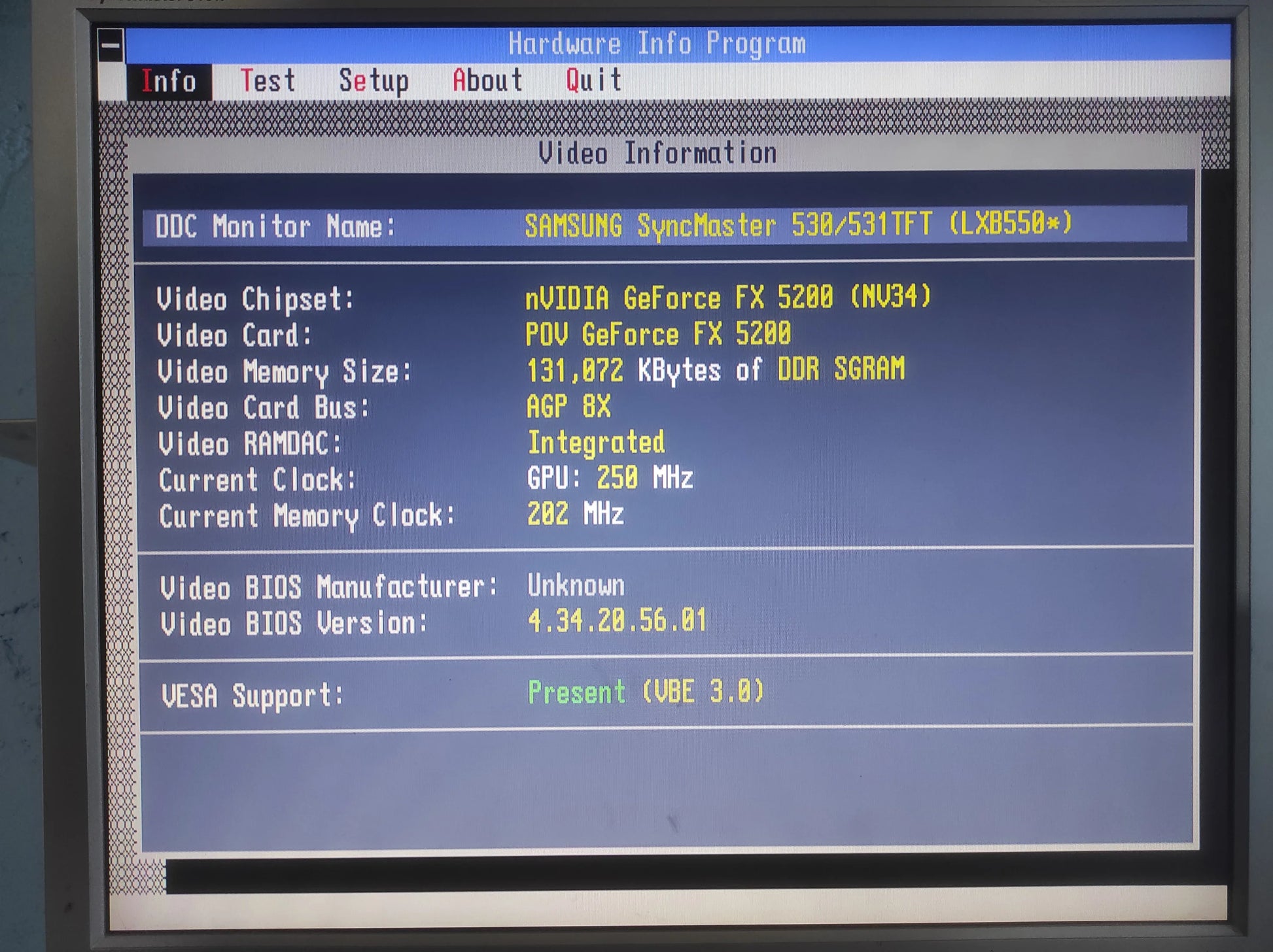 PixelView Nvidia GeForce FX 5200 AGP 128MB VGA DVI Graphics Card MVGA-NVG34AM