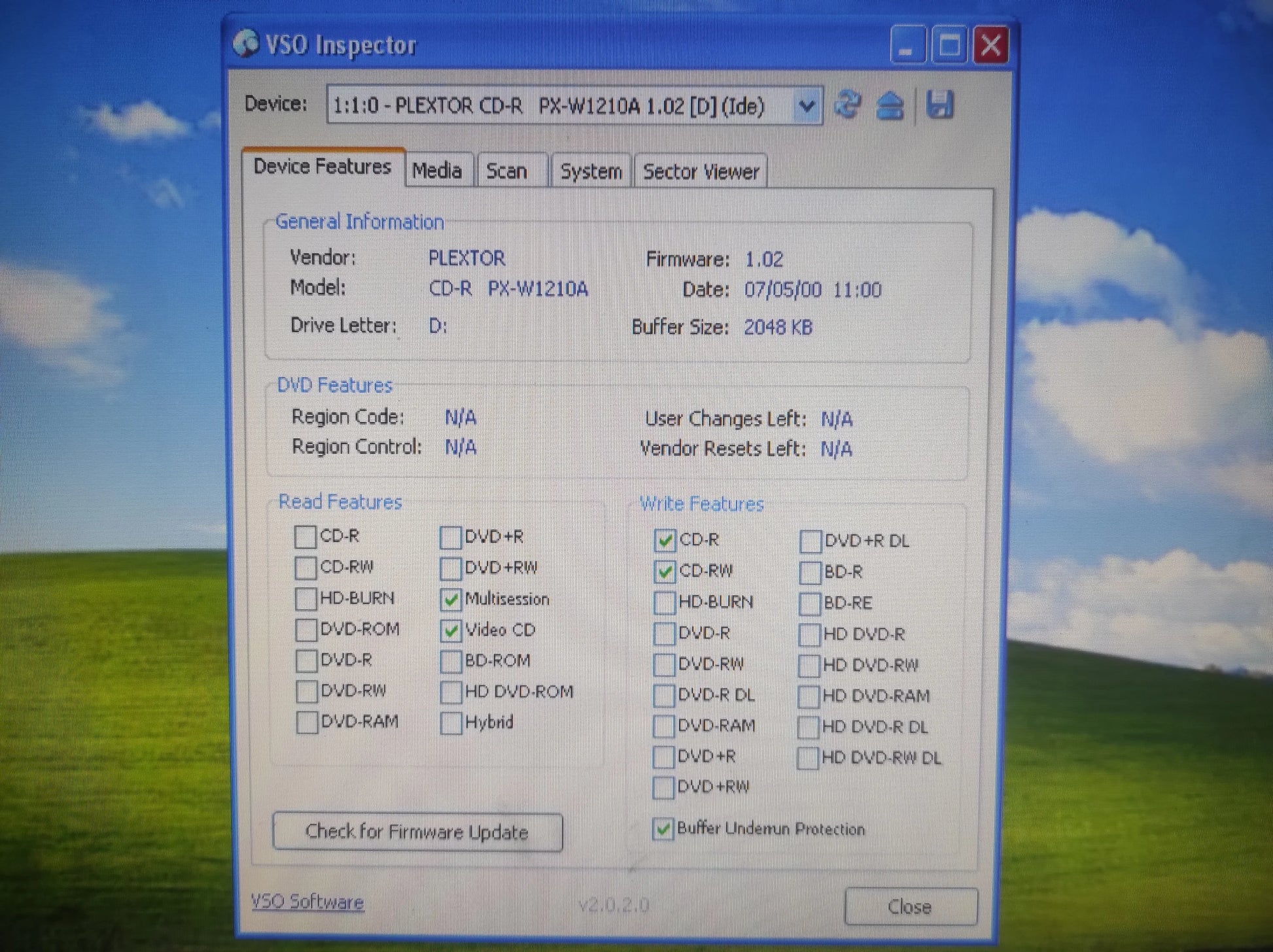 Plextor PlexWriter PX-W1210TA IDE 5.25’’ Internal Vintage Retro Beige CD-RW Drive