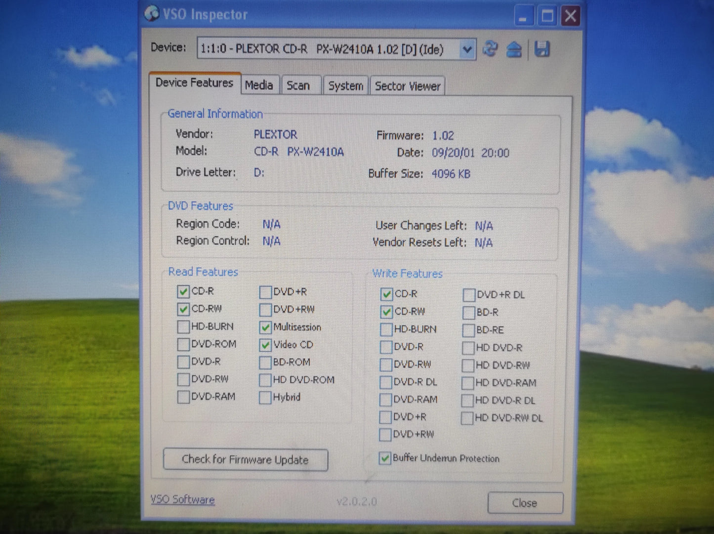 Plextor PlexWriter PX-W2410TA IDE 5.25’’ Internal Vintage Retro Beige CD-RW Drive