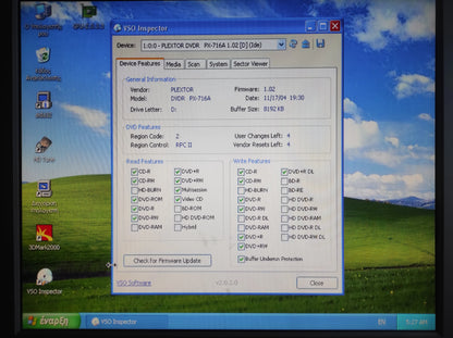 Plextor PX-716E IDE 5.25’’ Internal Vintage Retro Beige CD-RW DVD-RW Drive