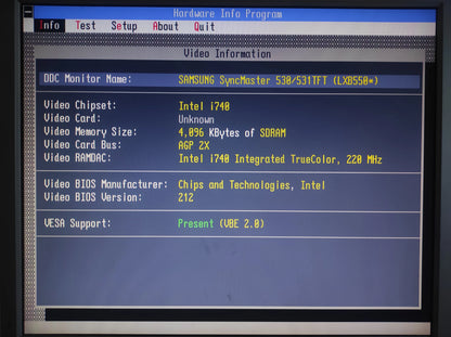 PowerColor C740SG Intel i740 4MB AGP VGA Retro Graphics Video Card