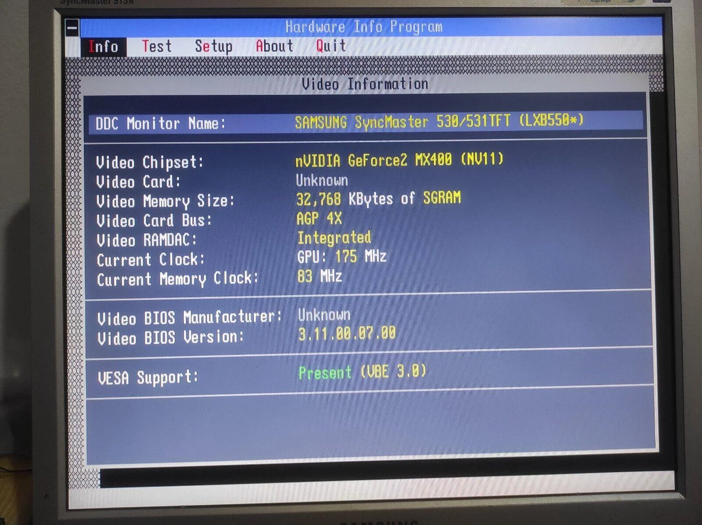 Prolink NVIDIA GeForce2 MX 400 AGP 8x 32MB VGA TV Graphics Card MVGA-NVG11A - Retro PC Hardware & More