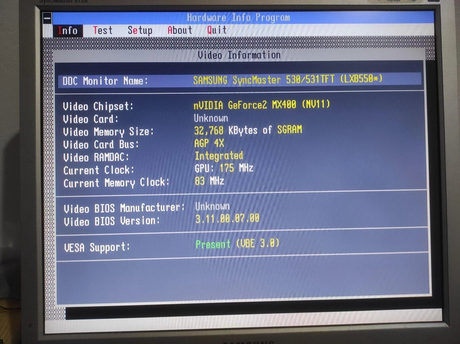 Prolink NVIDIA GeForce2 MX 400 AGP 8x 32MB VGA TV Graphics Card MVGA-NVG11A - Retro PC Hardware & More
