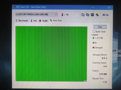 Quantum Fireball 540AT FB54A011 540MB IDE 3.5’’ Vintage Retro Hard Drive HDD 5400RPM 128KB