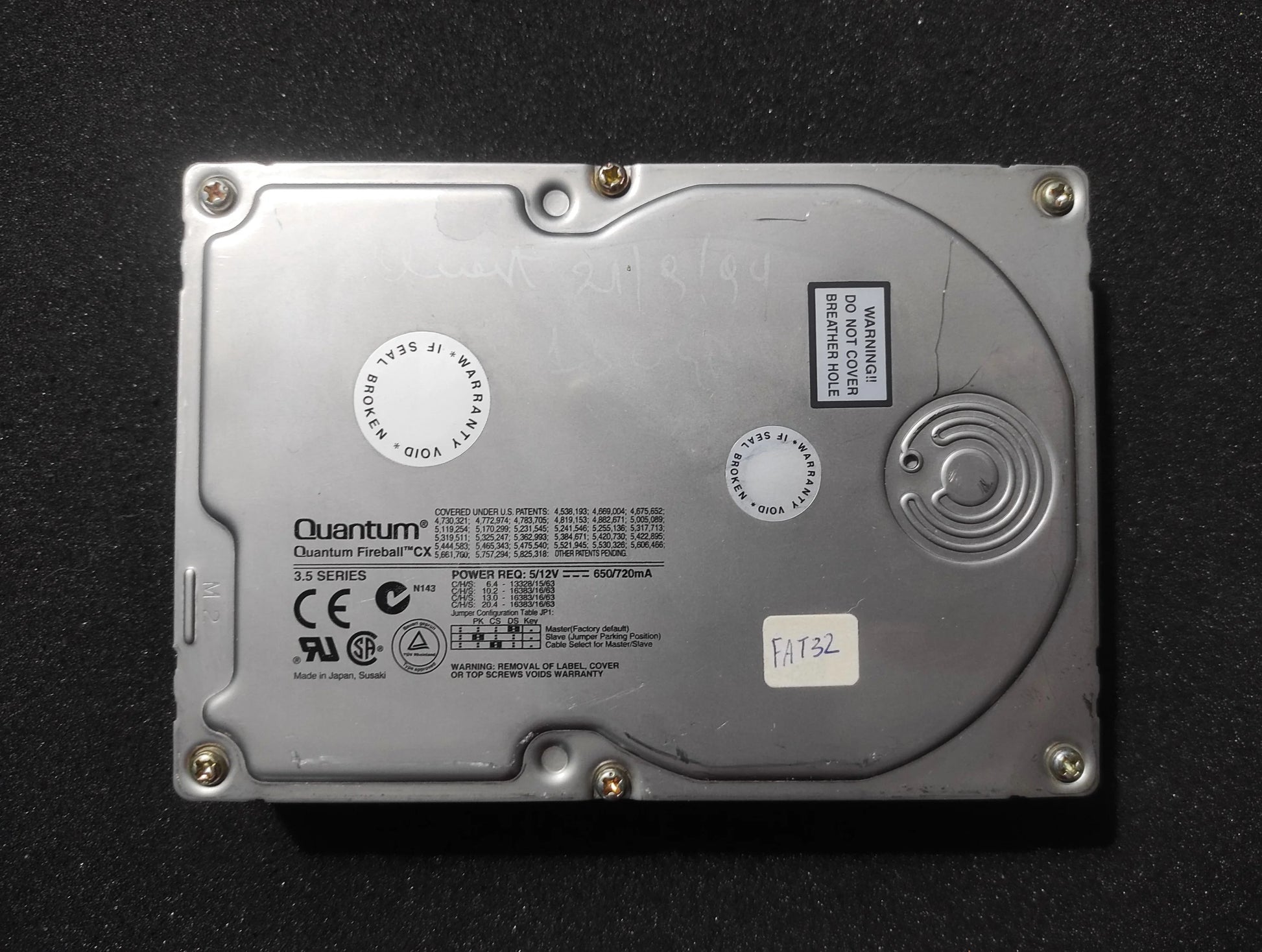 Quantum Fireball CX CX13A011 13GB 512KB 5400RPM IDE 3.5’’ Hard Disk Drive HDD