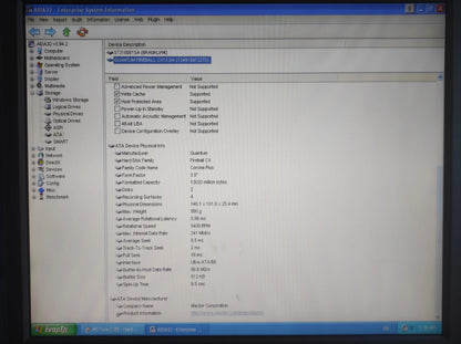 Quantum Fireball CX CX13A011 13GB 512KB 5400RPM IDE 3.5’’ Hard Disk Drive HDD