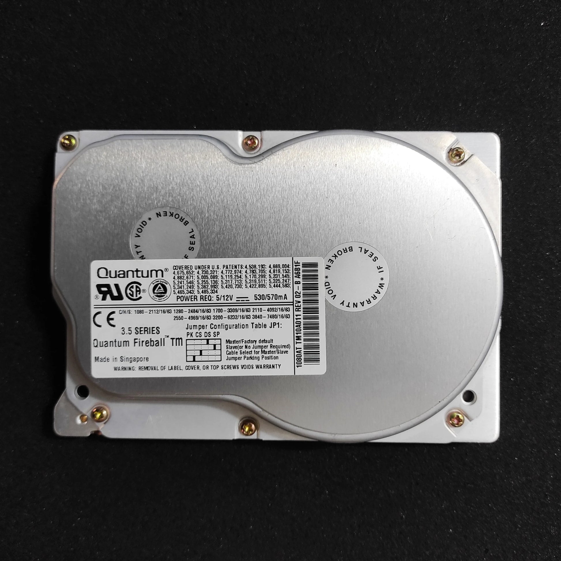 Quantum Fireball TM TM10A011 1GB 4500RPM IDE 3.5’’ Vintage Retro Hard Drive HDD
