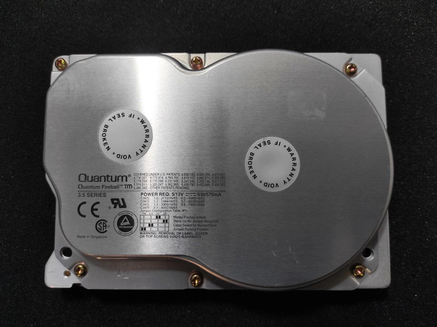 Quantum Fireball TM TM12A012 1.2GB 128KB 4500RPM IDE 3.5’’ Retro Hard Drive HDD