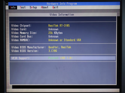Realtek RTG3105 256KB 16-Bit ISA Vintage Retro Graphics Card RTVGA-V2-91024-B