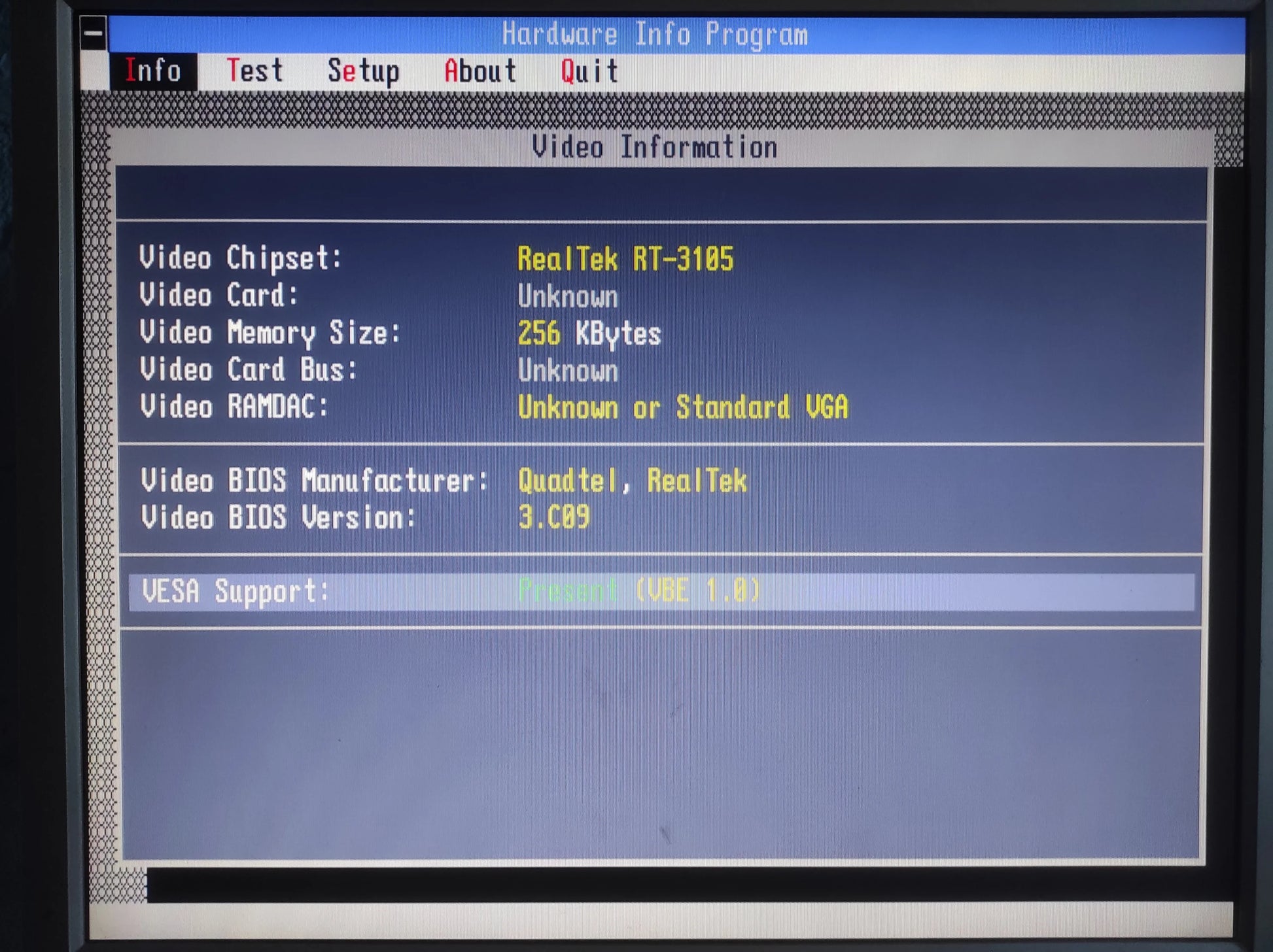 Realtek RTVGA-V2-91007B RTG3105 256KB 16-Bit ISA Vintage Retro Graphics Card