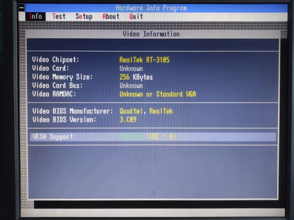 Realtek RTVGA-V2-91007B RTG3105 256KB 16-Bit ISA Vintage Retro Graphics Card