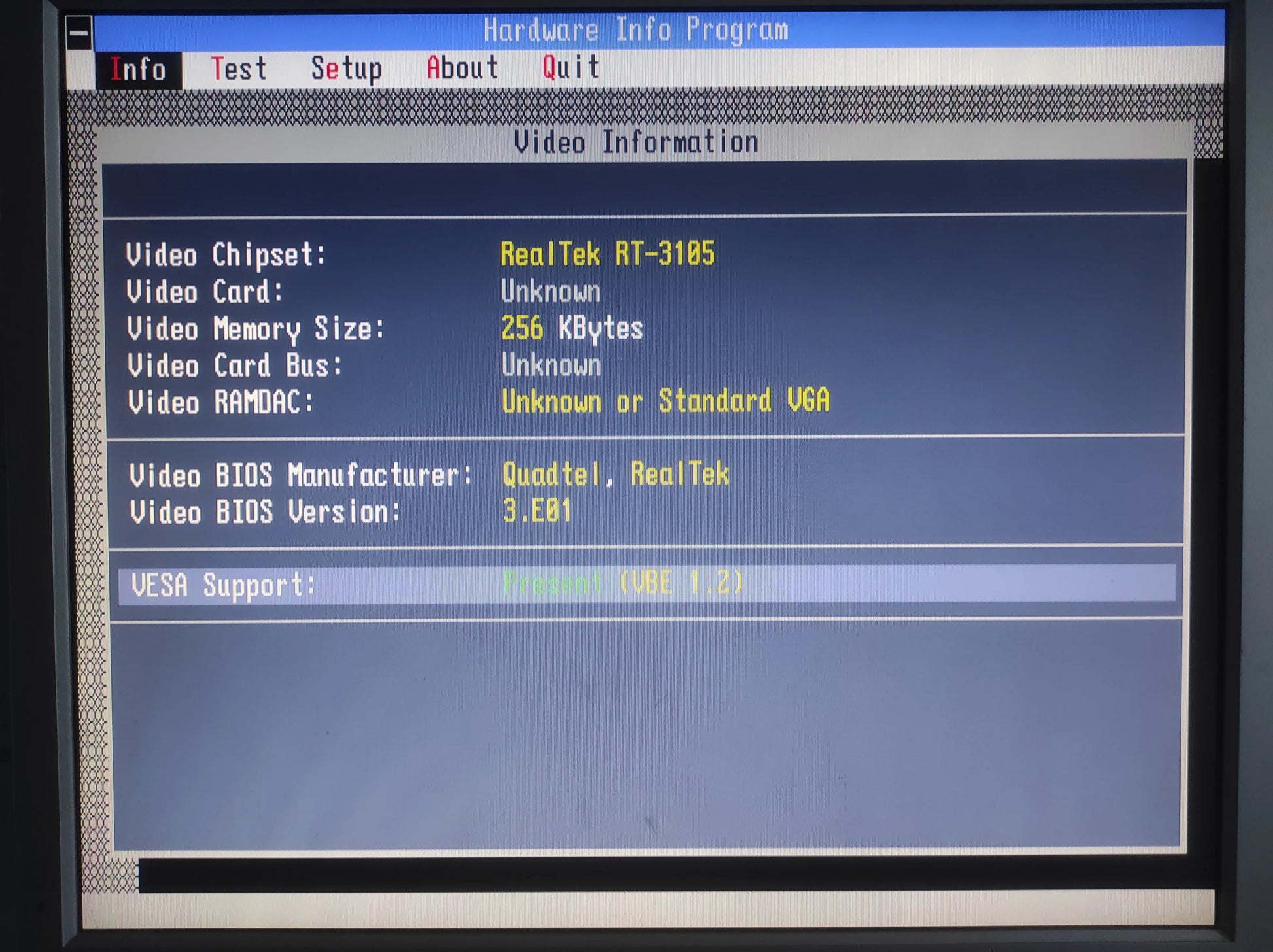 Realtek RTVGA-V21-007 Quadtel 87-90 RTG3105iEH 256KB ISA Retro Graphics Card