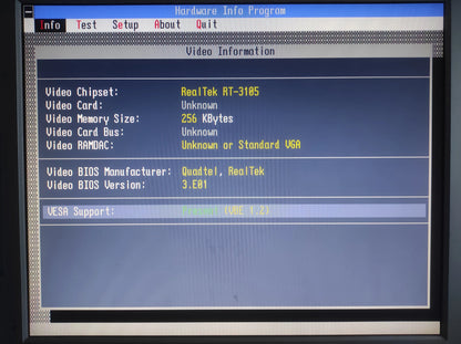Realtek RTVGA-V21-007 Quadtel 87-90 RTG3105iEH 256KB ISA Retro Graphics Card