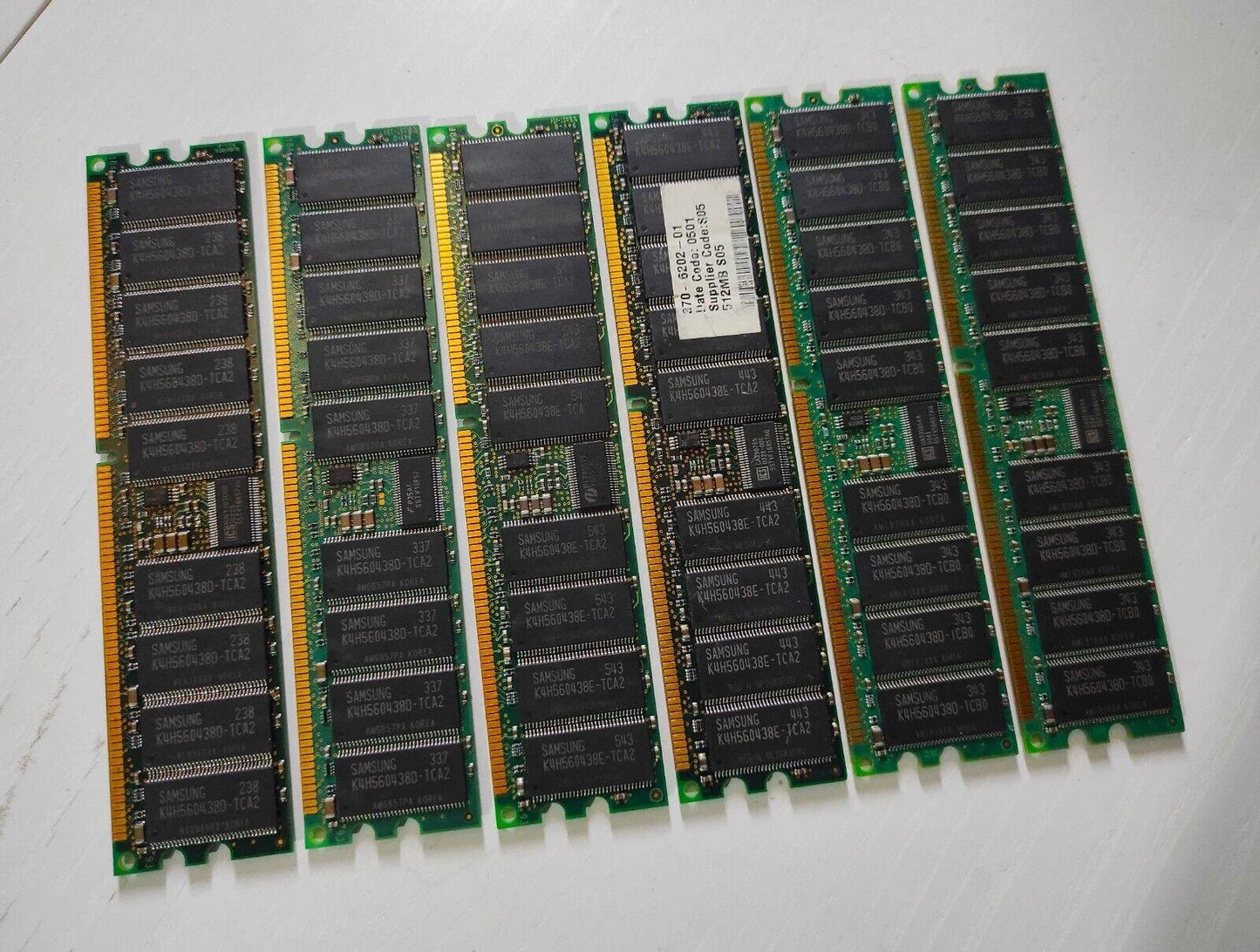 Samsung 3GB (6x512MB) DDR PC-2100R 266MHz RDIMM ECC Registered Server RAM - Retro PC Hardware & More