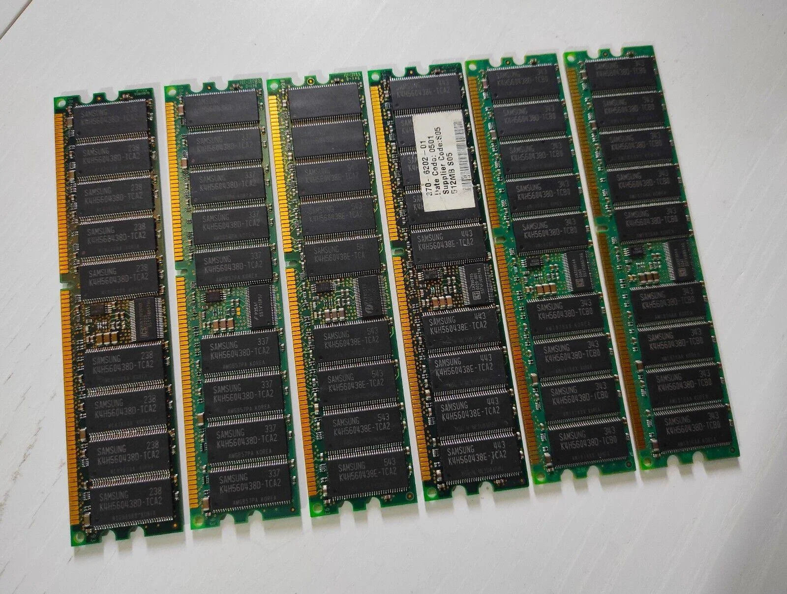 Samsung 3GB (6x512MB) DDR PC-2100R 266MHz RDIMM ECC Registered Server RAM - Retro PC Hardware & More