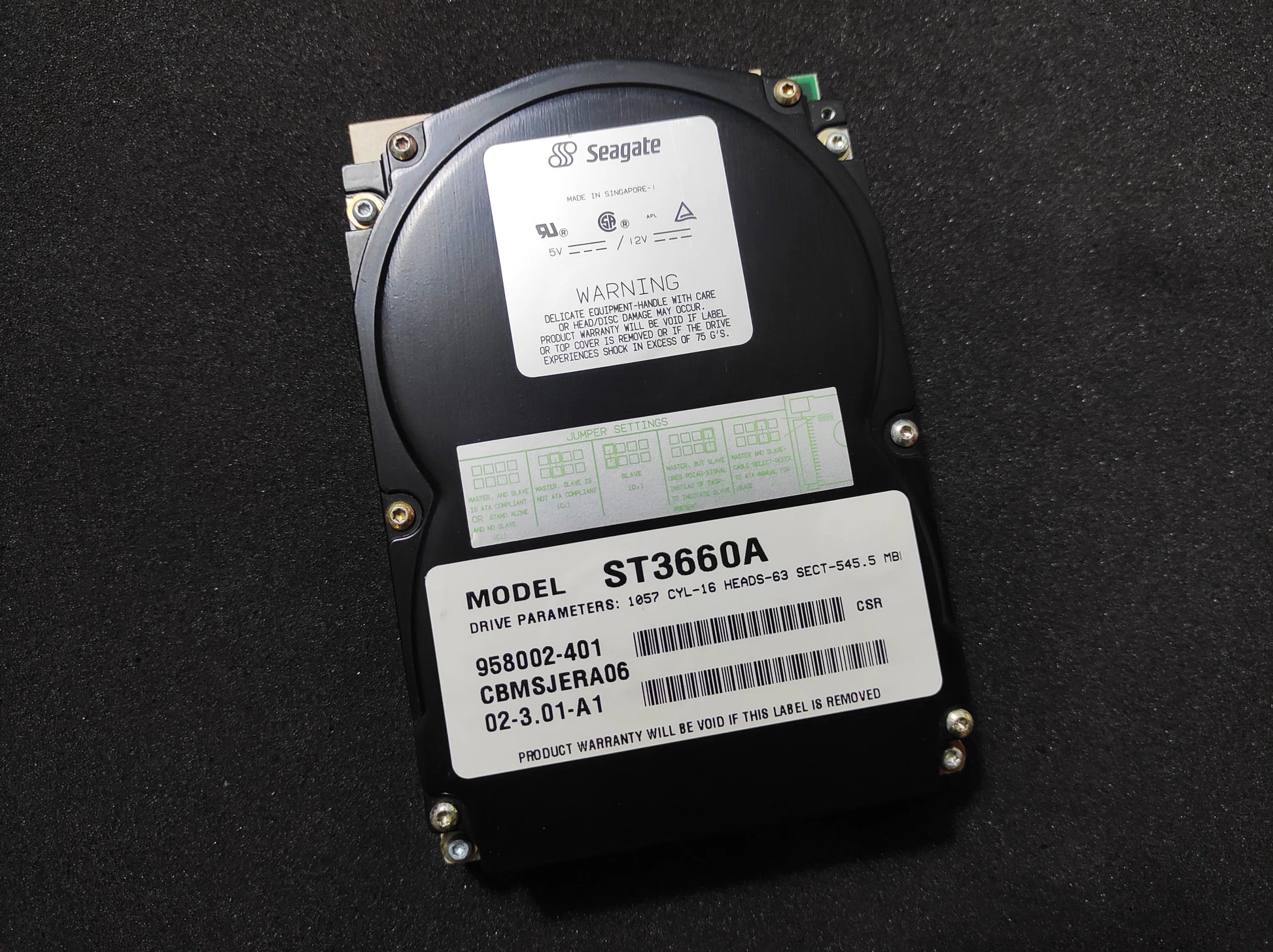 Seagate Medalist 545XE ST3660A 545MB 120KB 3800RPM IDE 3.5’’ Retro Hard Drive HDD 958002-401