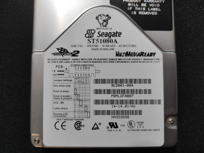 Seagate Medalist ST51080A 1083MB 256KB 5400RPM IDE 3.5’’ Retro Hard Drive HDD