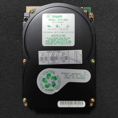 Seagate ST3120A 107MB 3200RPM 32KB IDE 3.5’’ Vintage Retro Hard Drive HDD