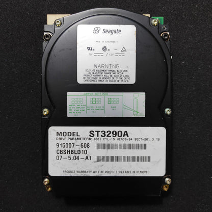 Seagate ST3290A 261MB 3800RPM IDE 3.5’’ Vintage Retro Hard Drive HDD Desc