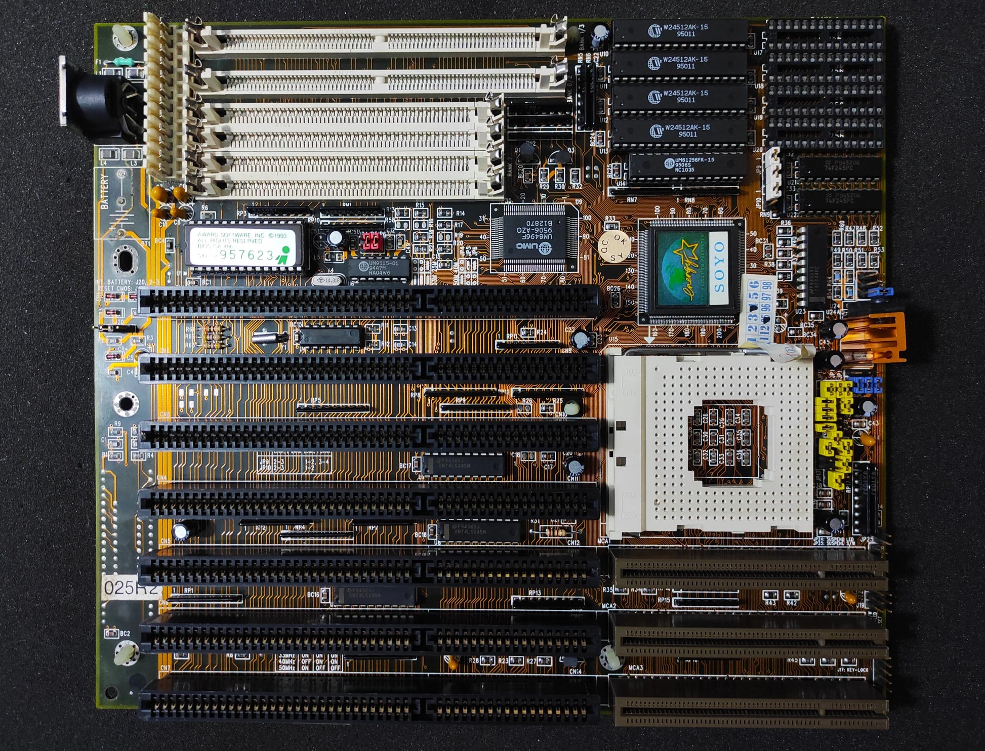 Soyo SY-025R2 Socket 3 AT 486 Vintage Retro Motherboard ISA VLB UMC UM8498F/8496F Chipset