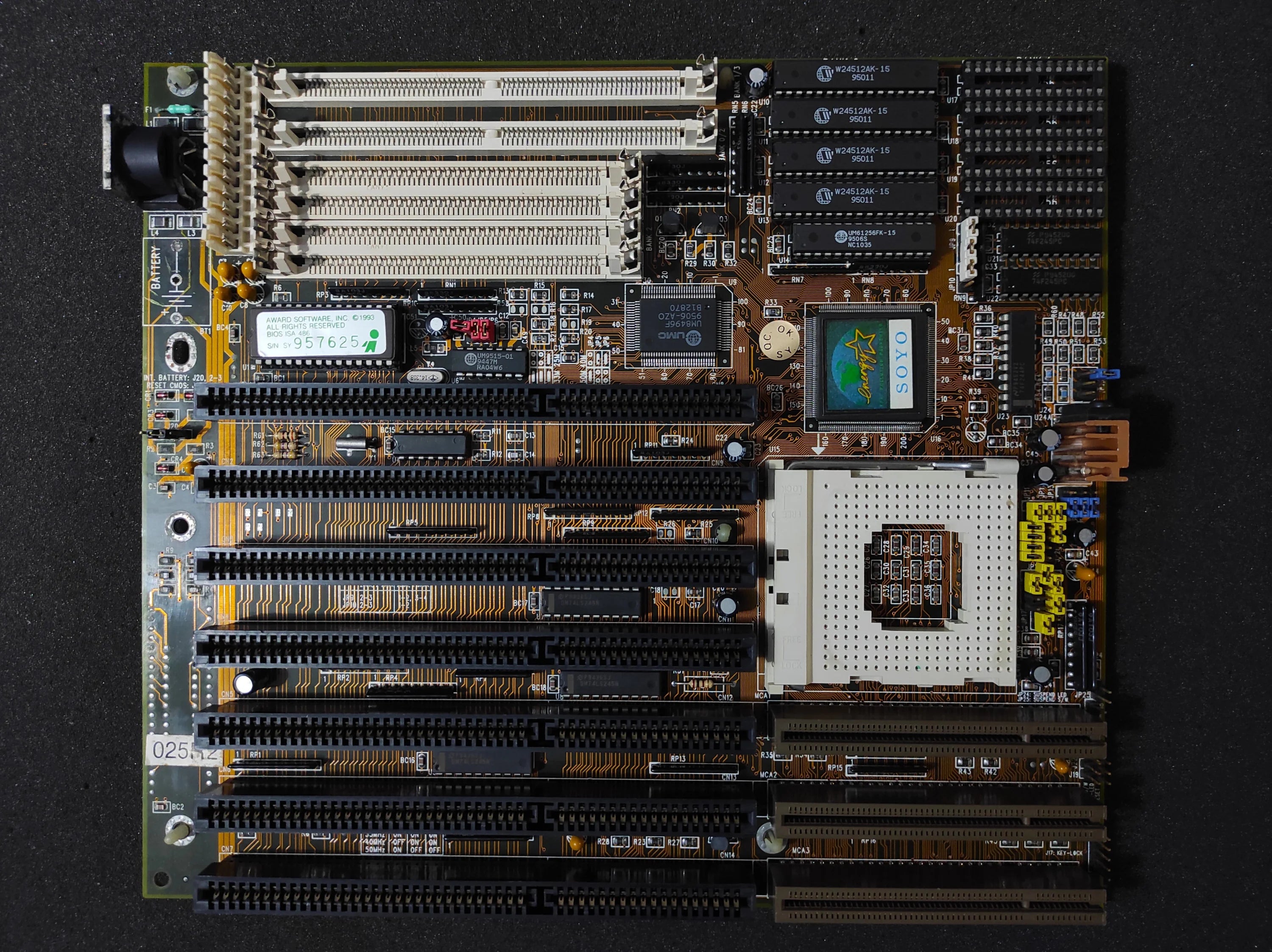 Soyo SY-025R2 Socket 3 AT 486 Vintage Retro Motherboard ISA VLB UMC ...