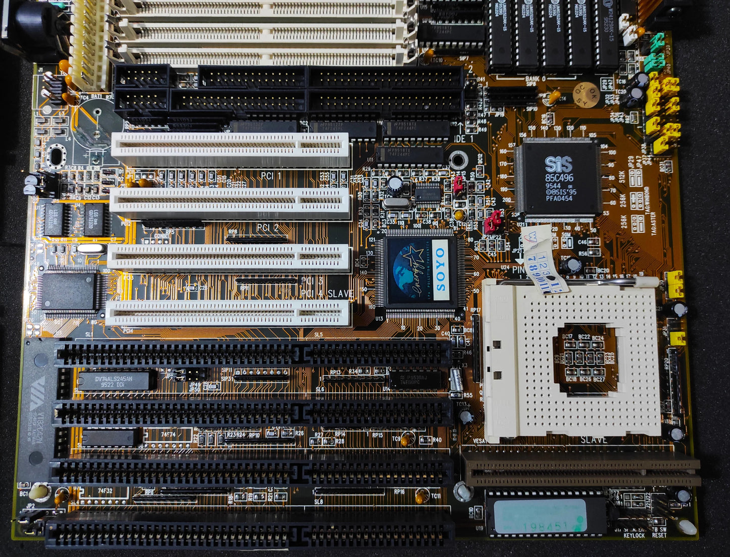 Soyo SY-4SAW2 Socket 3 AT 486 VIP Vintage Retro Motherboard ISA PCI SiS 85C496/497 Chipset
